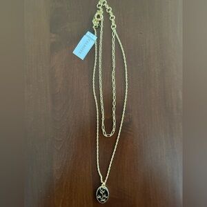 Talbots Goldtone Layered Pendant Necklace NWT